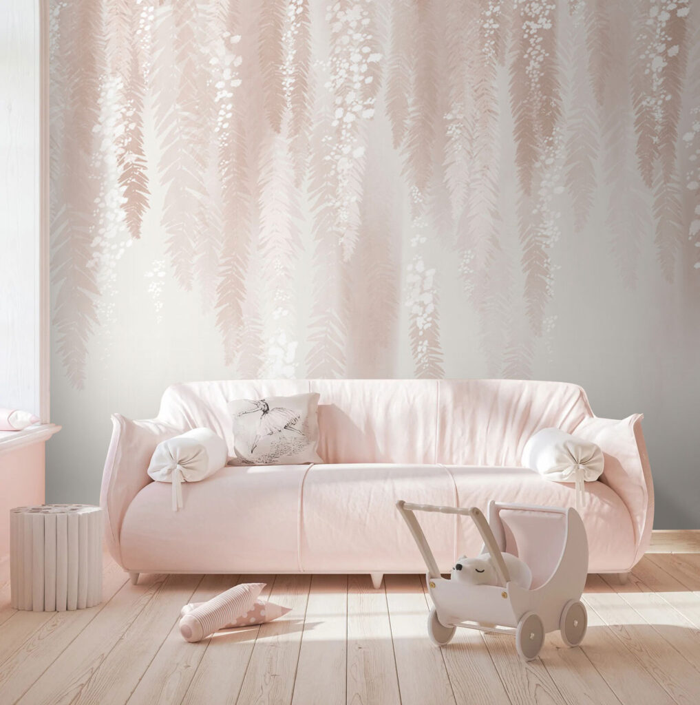 White and pink floral pattern