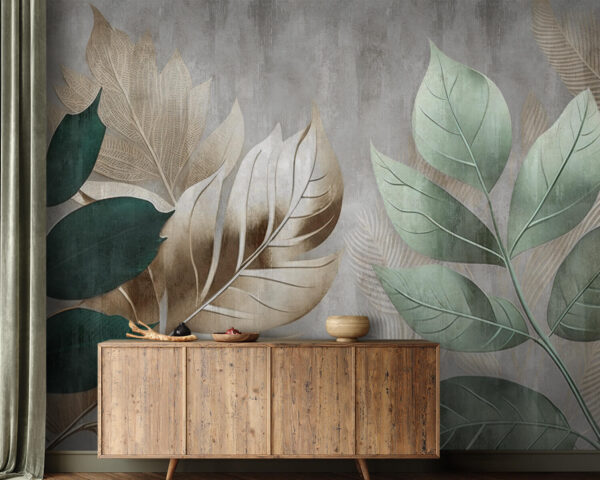Elegant foliage against a textured background Elegant foliage against a textured background