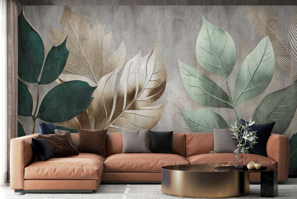 Elegant foliage against a textured background Elegant foliage against a textured background