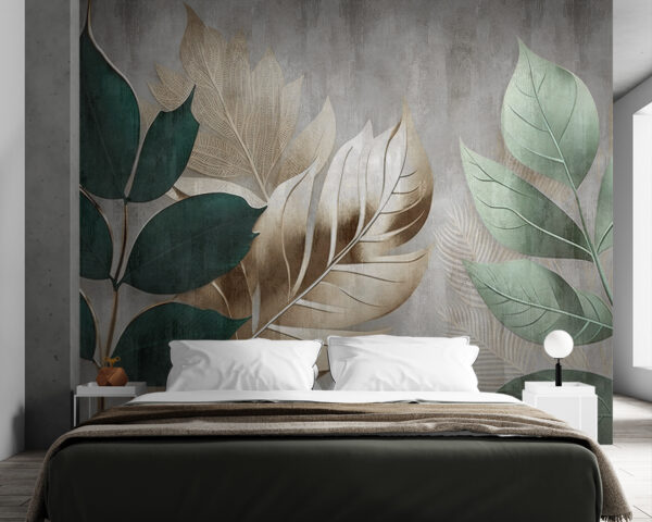 Elegant foliage against a textured background Elegant foliage against a textured background