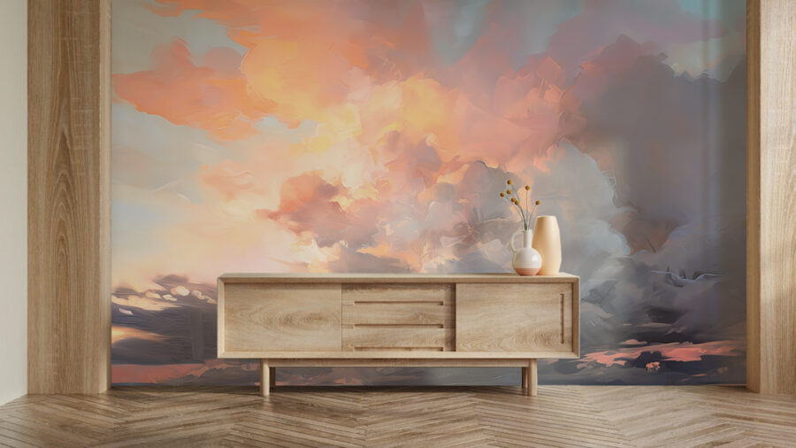 Kleurrijke wolken in de lucht
