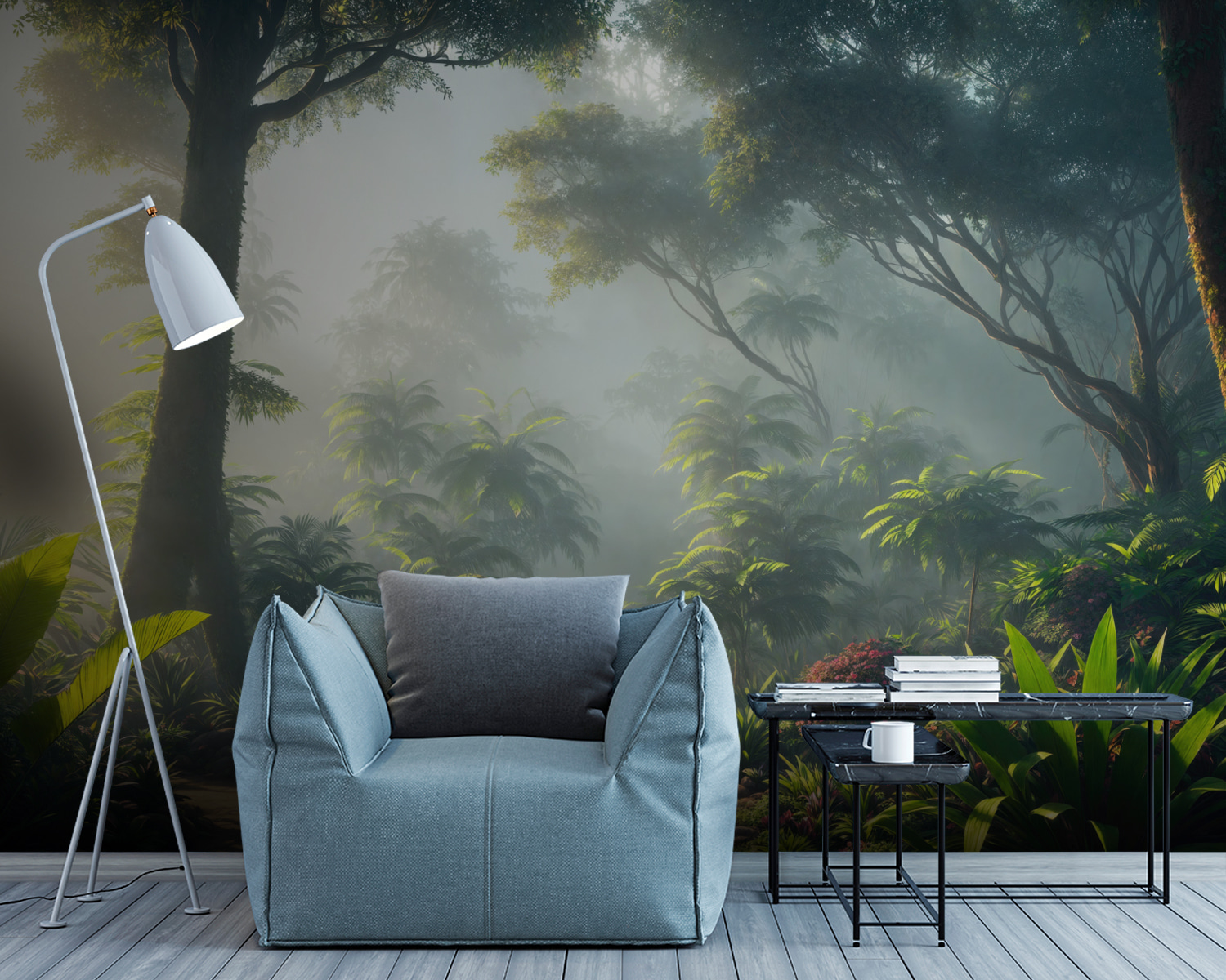 Pad door een bos met bomen en planten u94517pig7m - Pad door een bos met bomen en planten - tegory