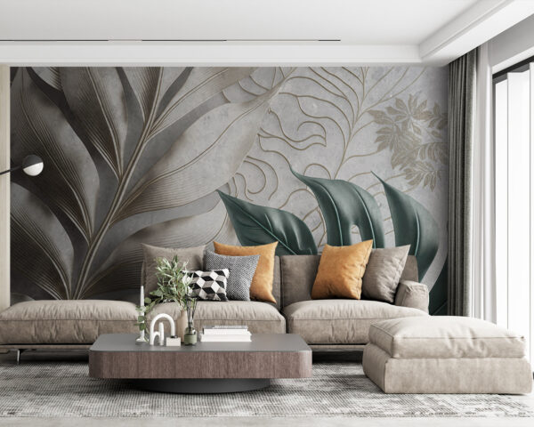 Elegant ontwerp met bladerpatroon Elegant ontwerp met bladerpatroon