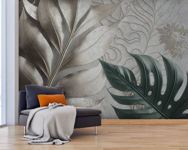 Elegant ontwerp met bladerpatroon Elegant ontwerp met bladerpatroon