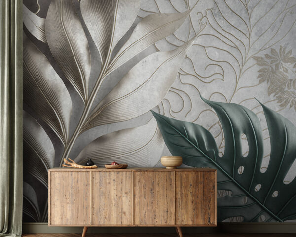 Elegant ontwerp met bladerpatroon Elegant ontwerp met bladerpatroon