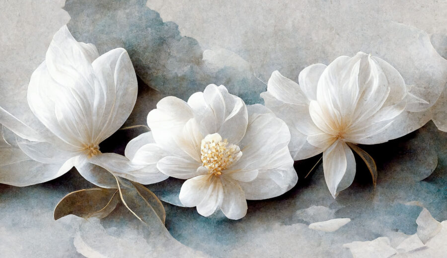 Groep witte bloemen