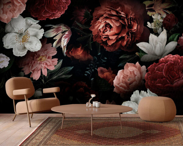 Elegante bloemen op een donkere achtergrond Elegante bloemen op een donkere achtergrond