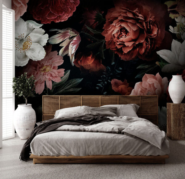 Elegante bloemen op een donkere achtergrond Elegante bloemen op een donkere achtergrond