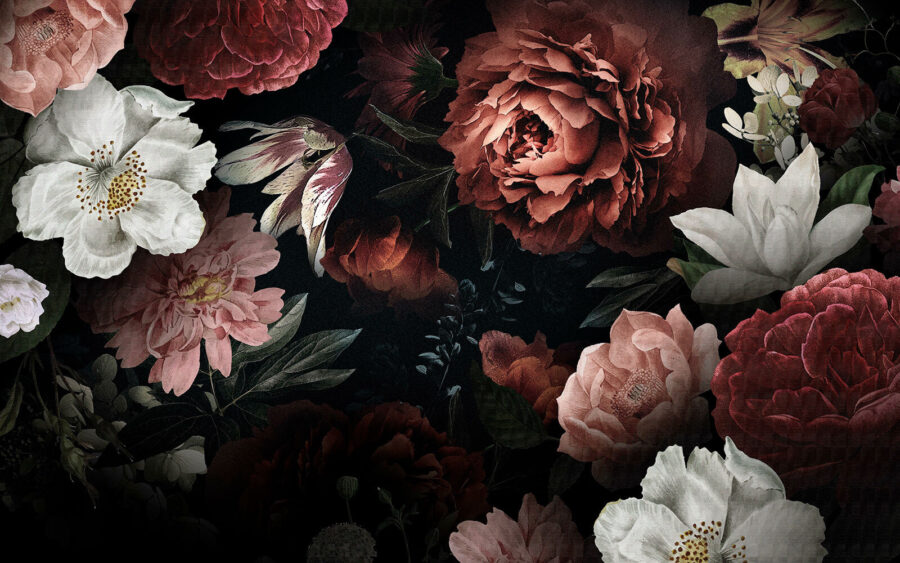 Elegante bloemen op een donkere achtergrond