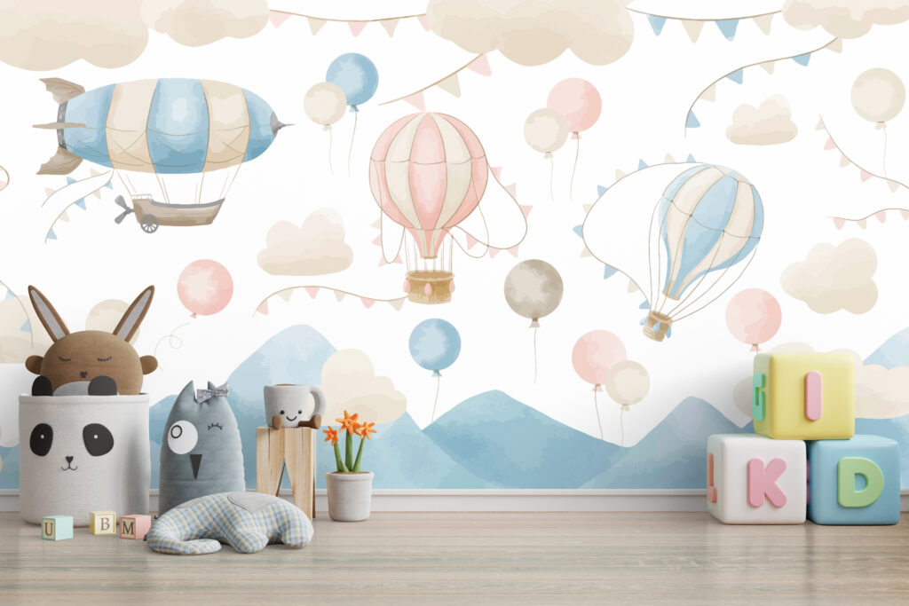 Group of hot air balloons