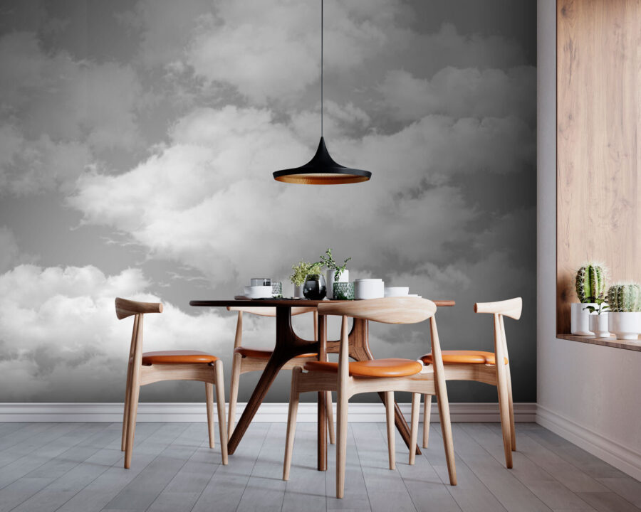 Groep wolken in de lucht