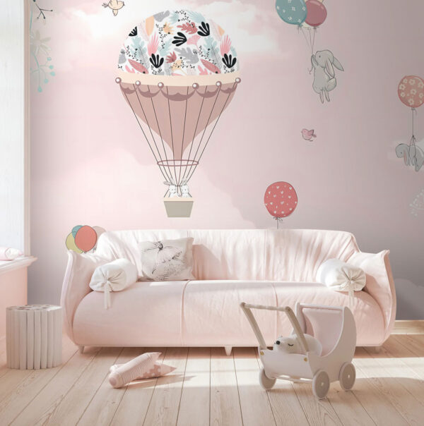 Luchtballon met vogels en dieren Luchtballon met vogels en dieren