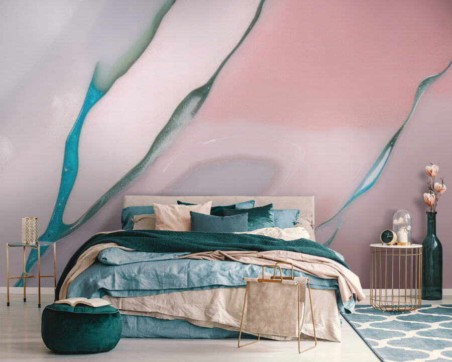 Abstracte golven van zachte pastelkleuren.