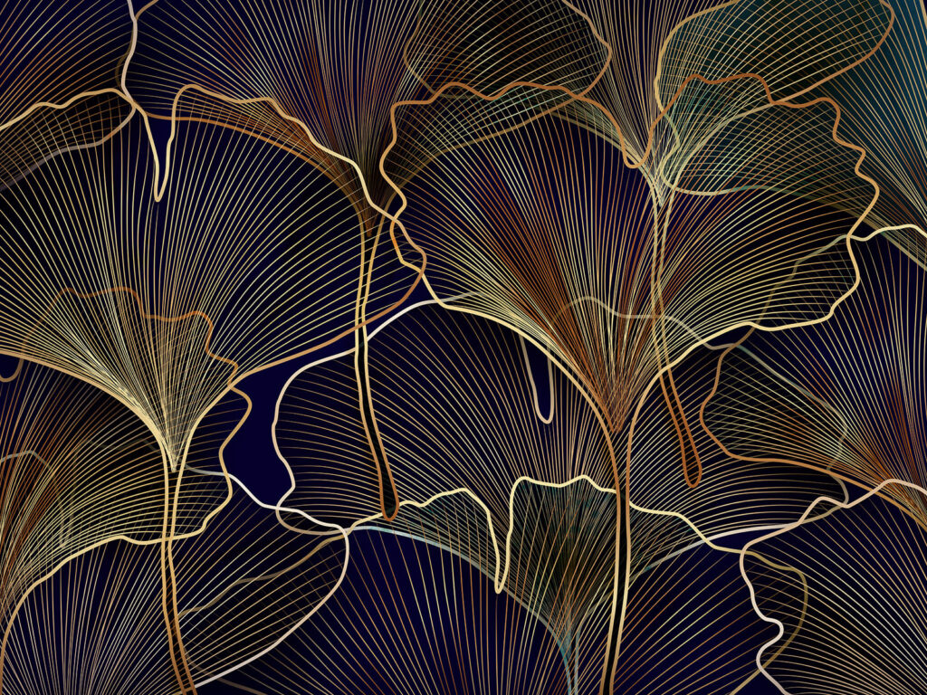Elegant botanisch lijntekeningontwerp Elegant botanisch lijntekeningontwerp