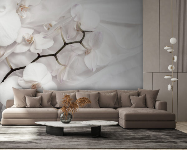 Witte orchideeën op een witte stof u94056pig58m 600x480 - Witte orchideeën op een witte stof - tegory