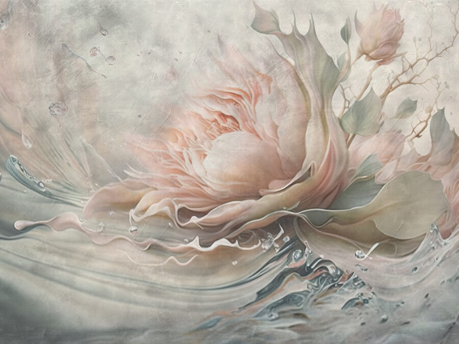 Schilderij van een bloem