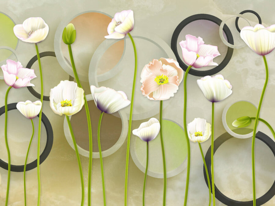 Schilderen van bloemen en cirkels