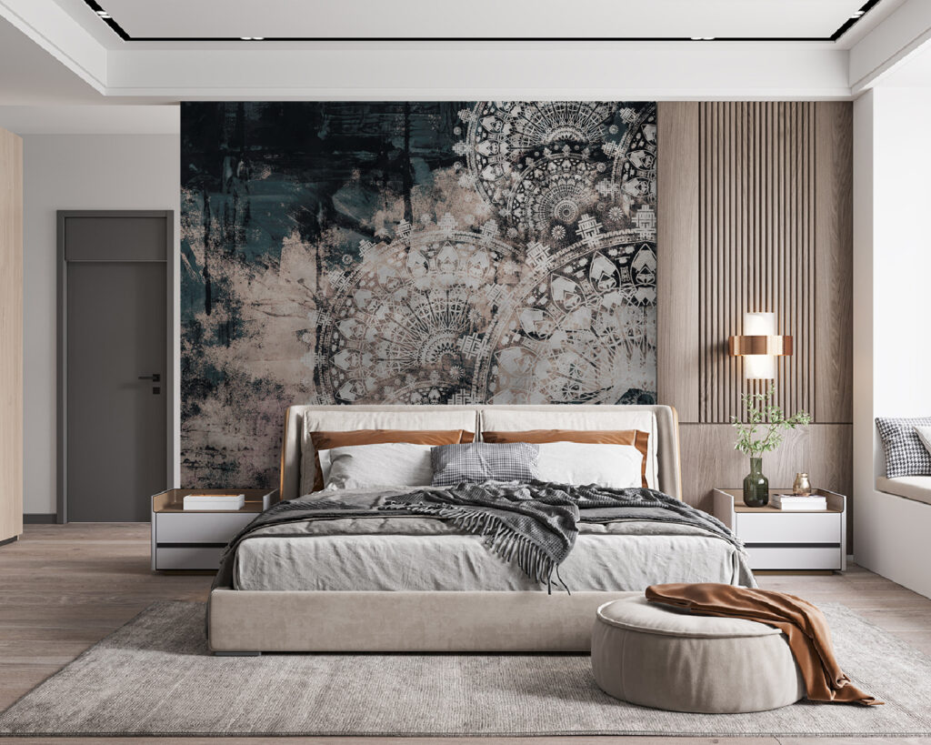 Intricate patterns on a textured surface