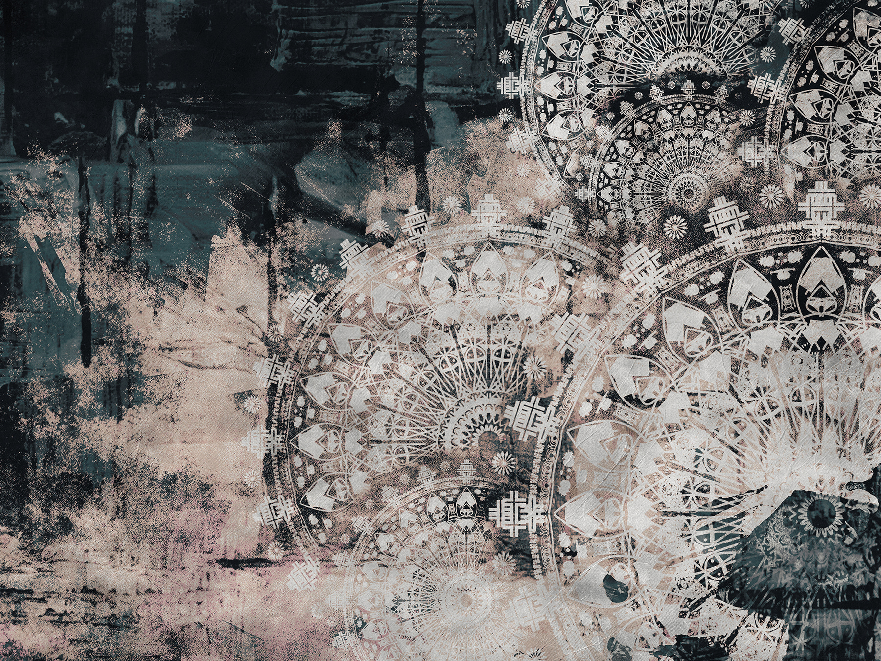 Intricate patterns on a textured surface