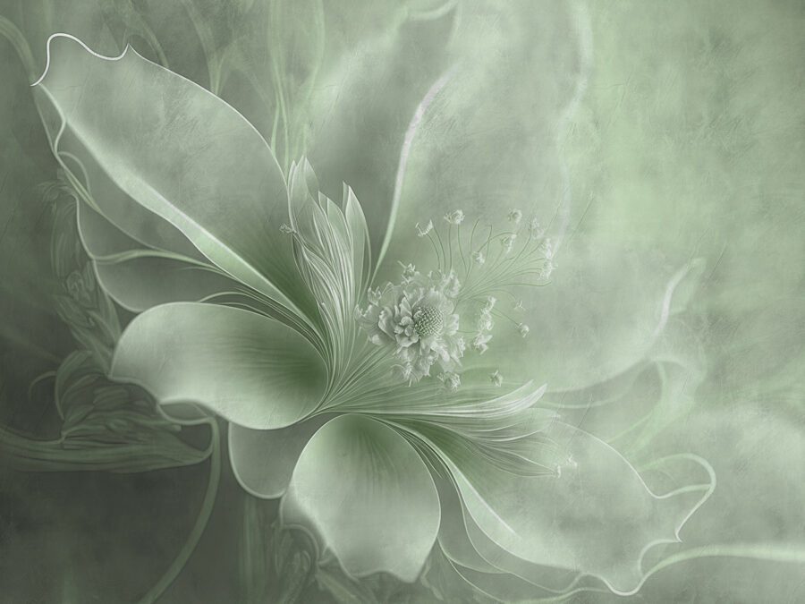 Delicate bloemenpracht in zachte tinten.
