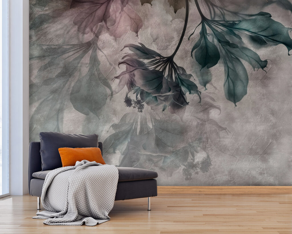 Delicate leaves in soft hues