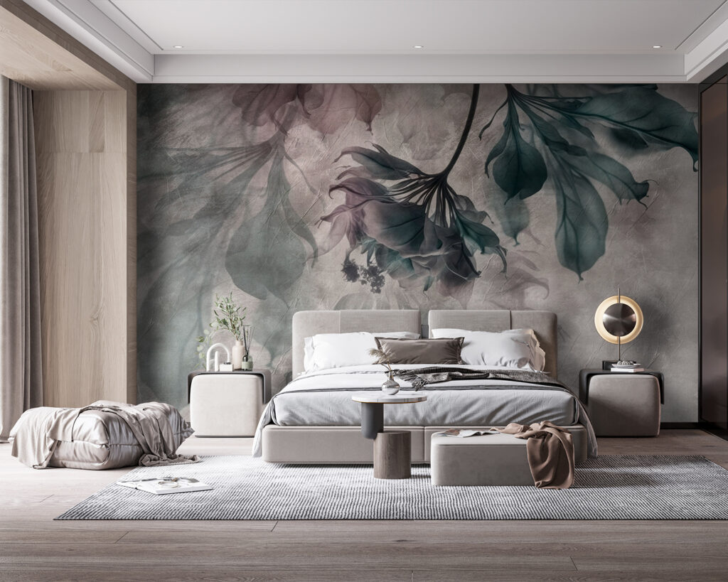 Delicate leaves in soft hues