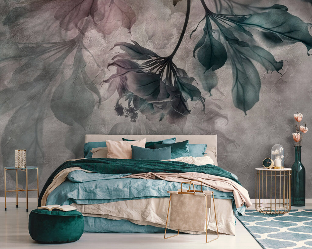 Delicate leaves in soft hues