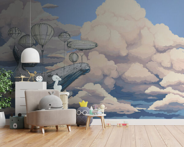 Walvis met heteluchtballonnen Walvis met heteluchtballonnen
