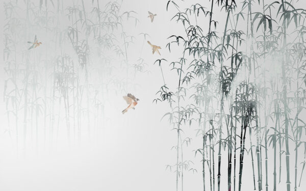 Vliegende vogels in de mist Vliegende vogels in de mist