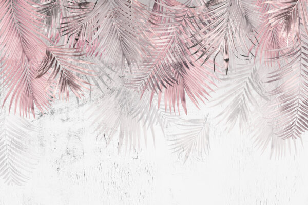 Roze en witte palmbladeren Roze en witte palmbladeren
