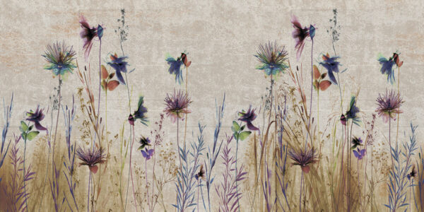Colorful flowers in a serene landscape Colorful flowers in a serene landscape
