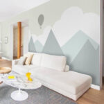 Fotobehang Luchtballon in de lucht