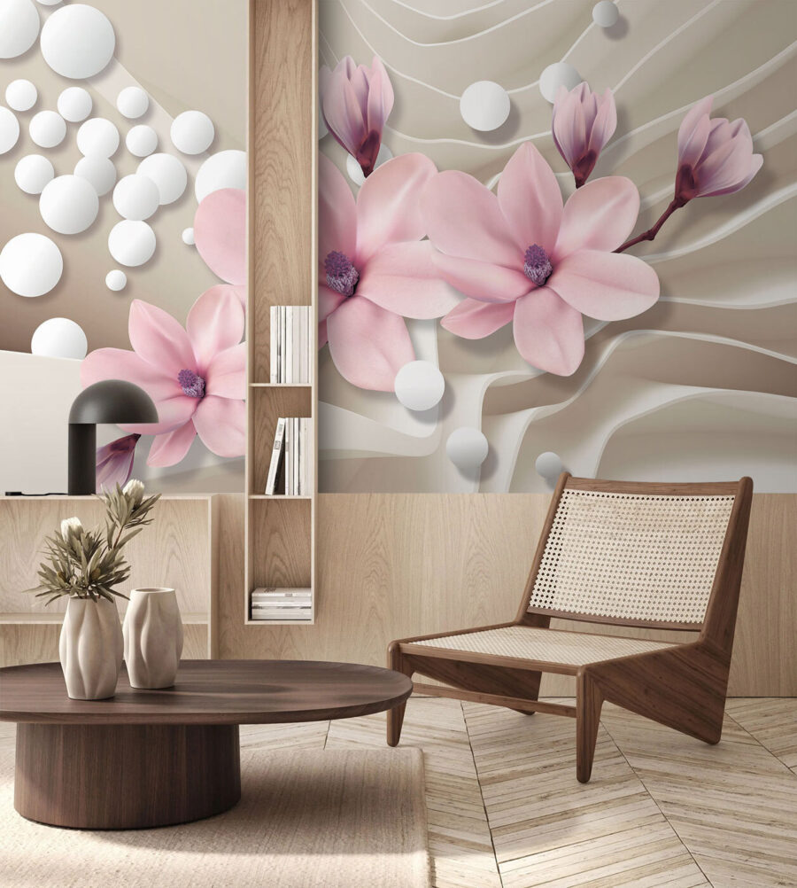 Delicate bloemen op een zachte achtergrond
