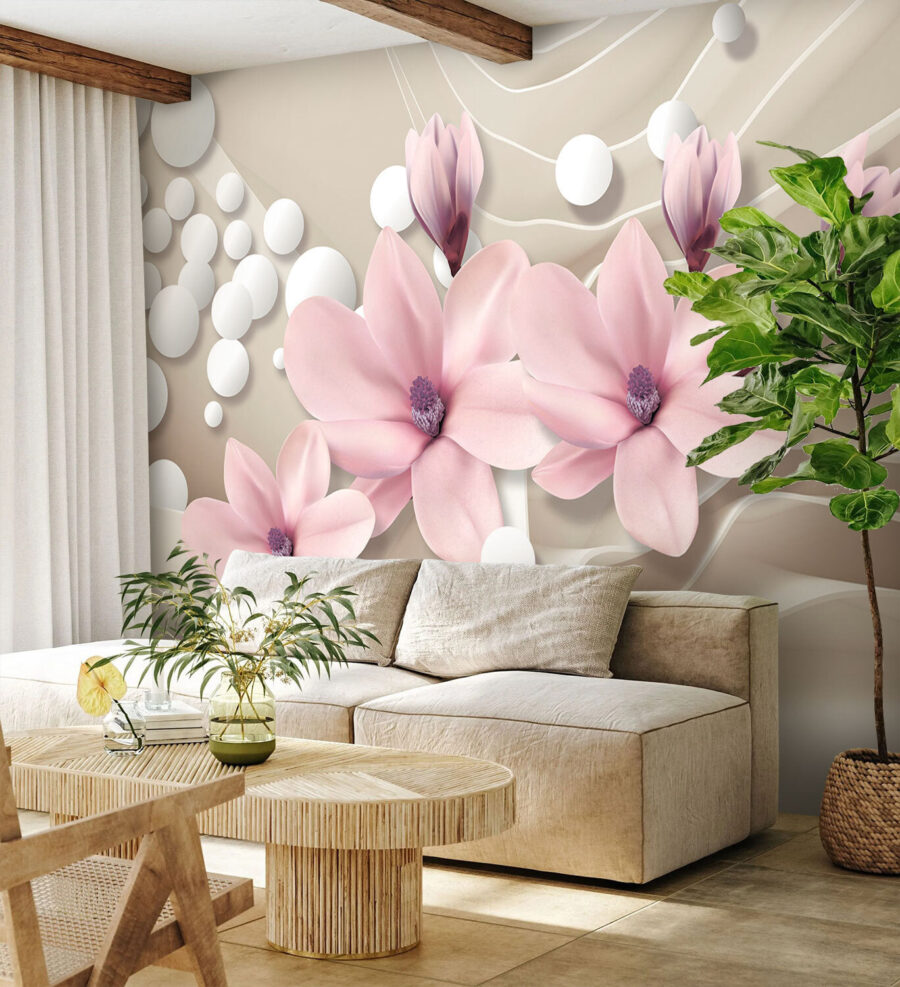 Delicate bloemen op een zachte achtergrond