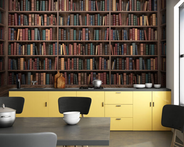Grote boekenplank met veel boeken Grote boekenplank met veel boeken