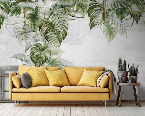 Schilderij van een tropische plant Schilderij van een tropische plant