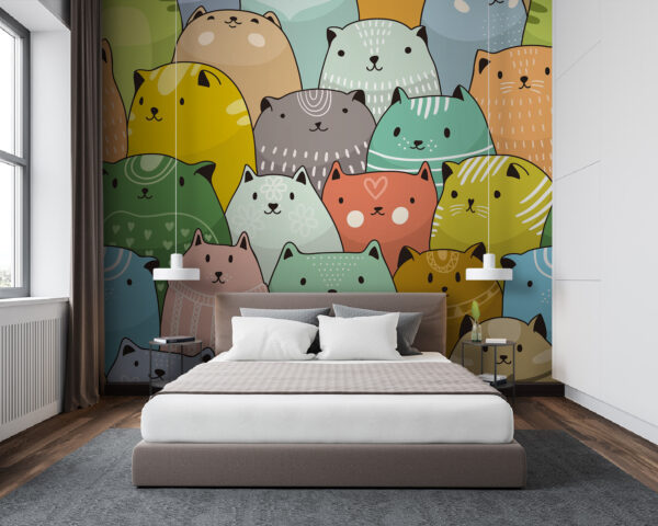 Groep katten in verschillende kleuren Groep katten in verschillende kleuren