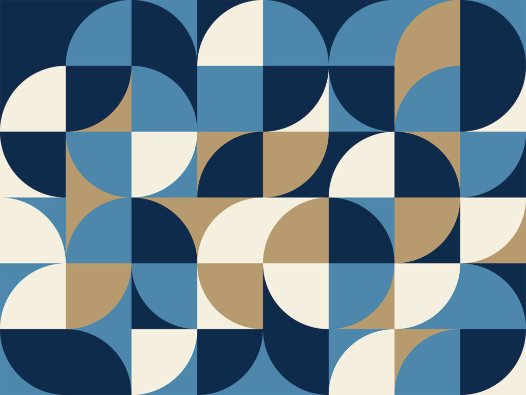 Blauw en wit geometrisch patroon Blauw en wit geometrisch patroon