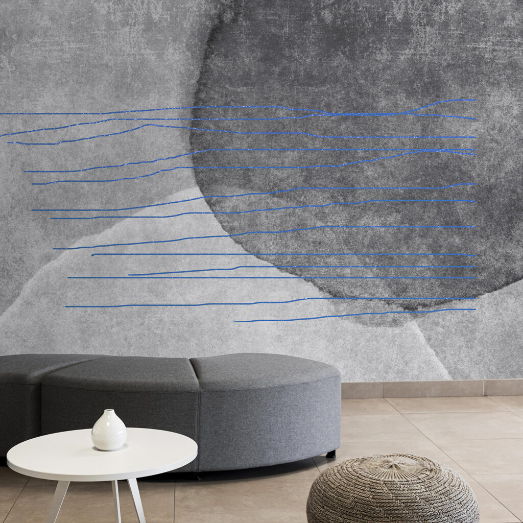 A grey and blue line