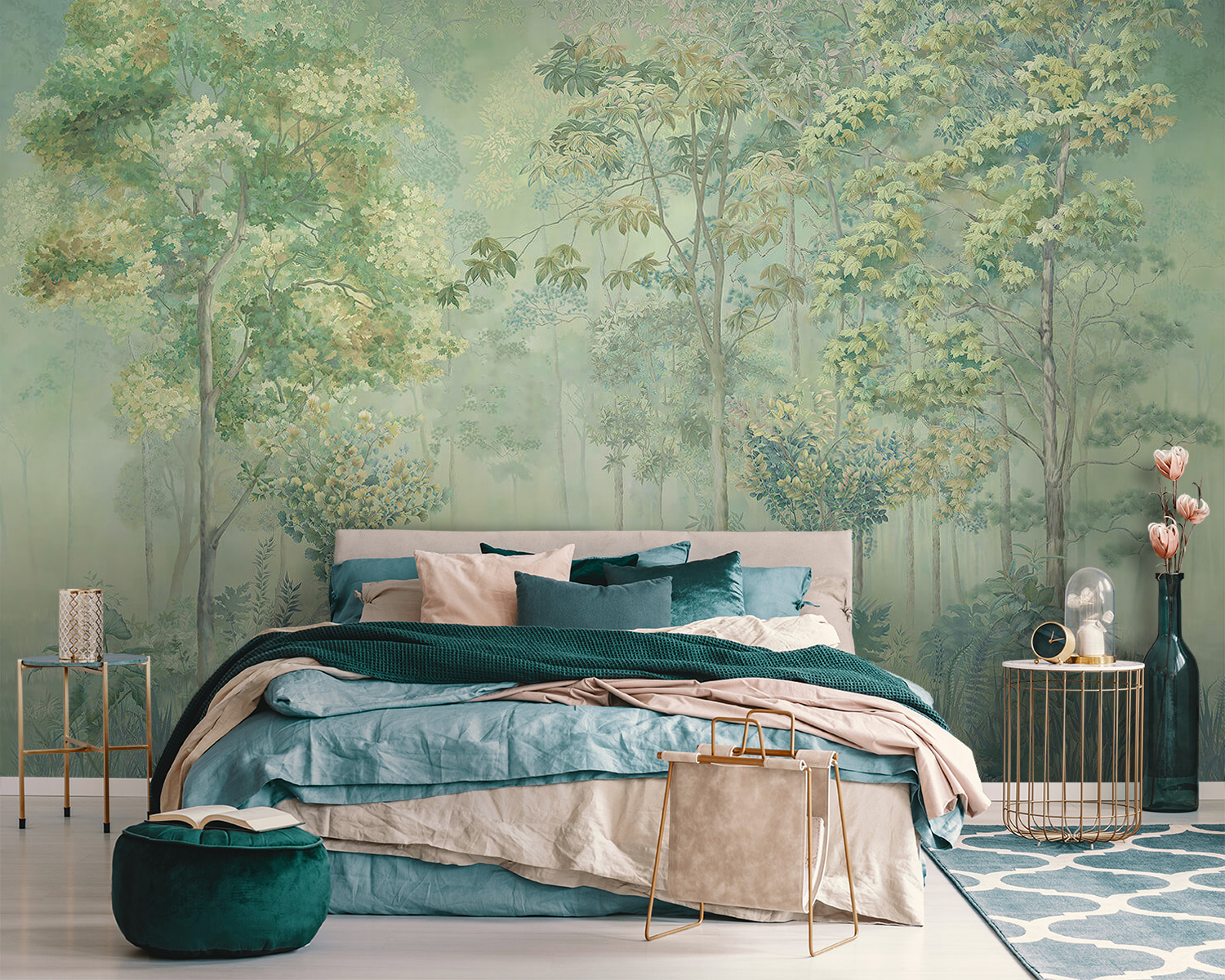 Painting of a forest Painting of a forest