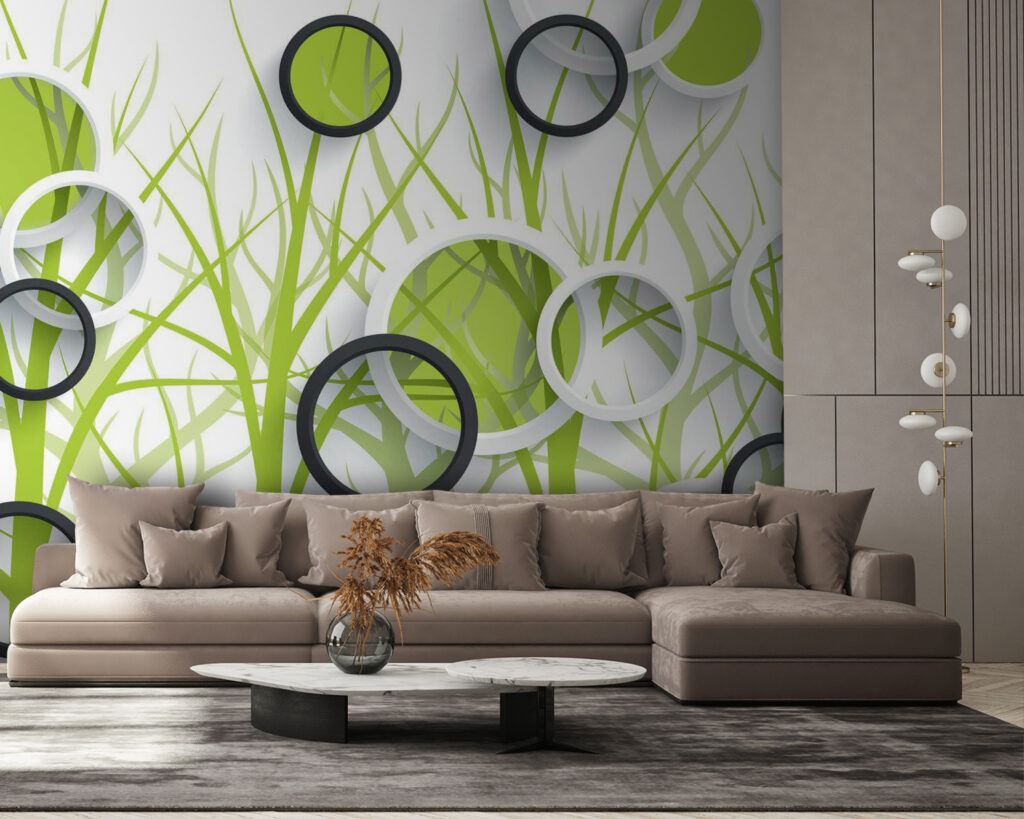 Behang met cirkels en bomen u78082pig58 1024x819 - Behang met cirkels en bomen - tegory