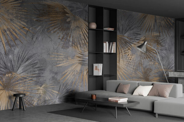 Behang met palmbladeren Behang met palmbladeren