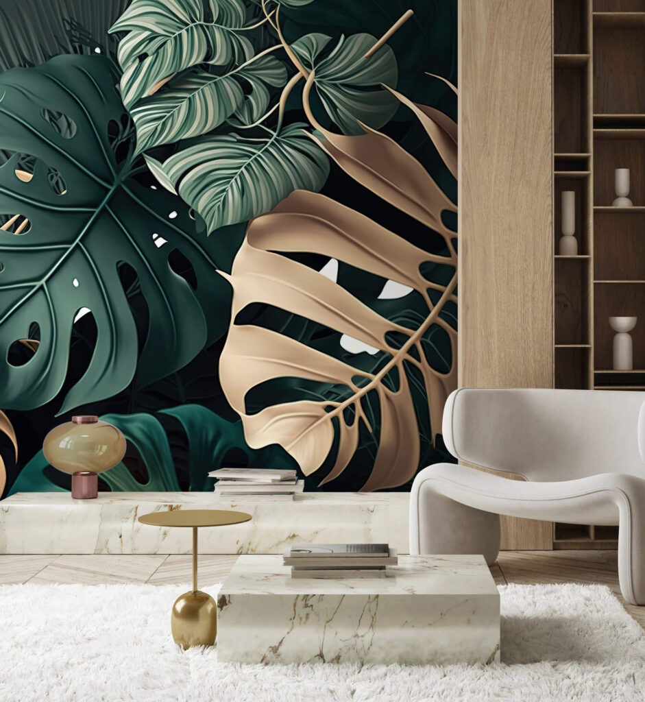 Group of green and white leaves Group of green and white leaves