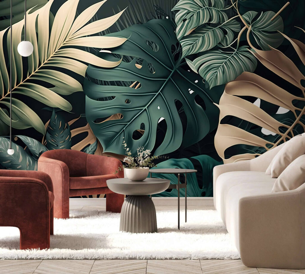 Group of green and white leaves Group of green and white leaves