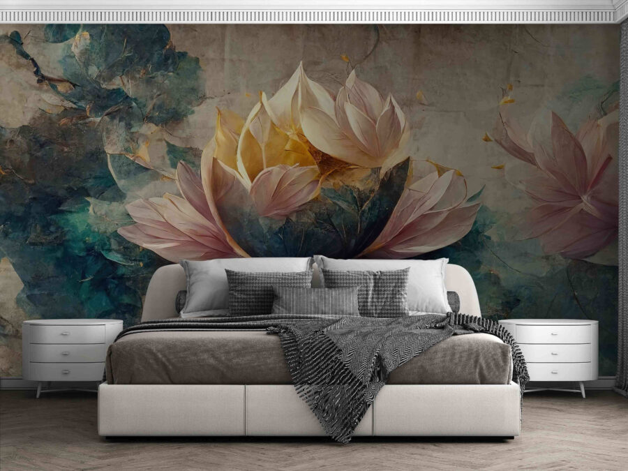 Schilderij van een bloem Schilderij van een bloem