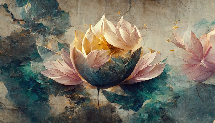 Schilderij van een bloem Schilderij van een bloem