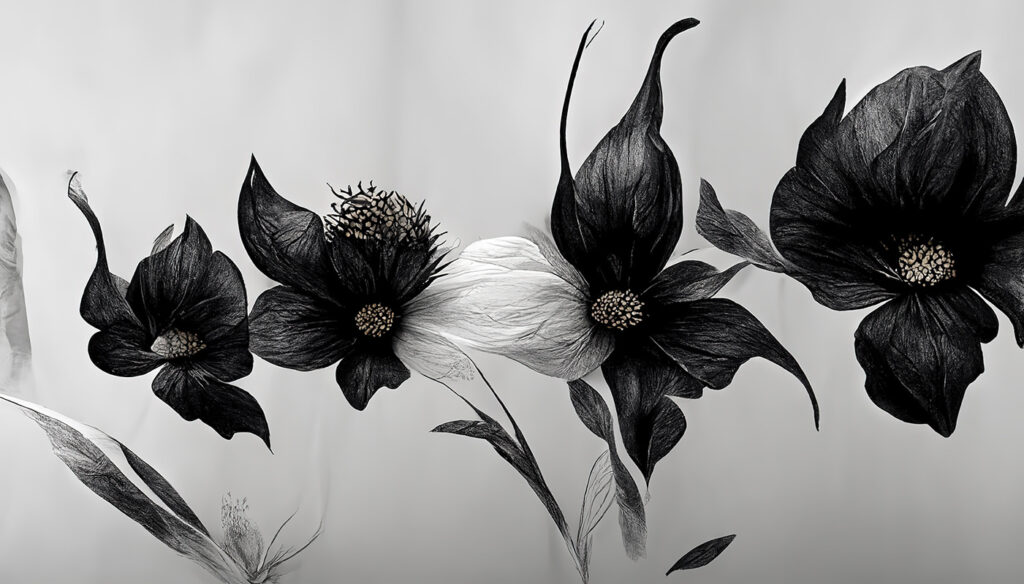 Zwart-witte bloem Zwart-witte bloem