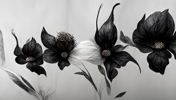 Zwart-witte bloem Zwart-witte bloem