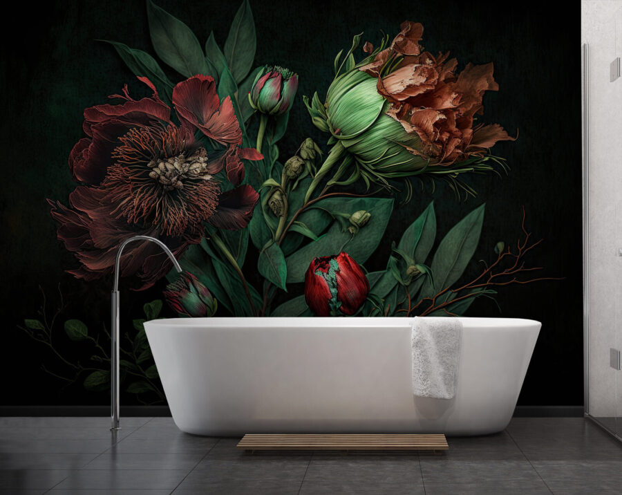 Elegante bloemen met rijke texturen. Elegante bloemen met rijke texturen.