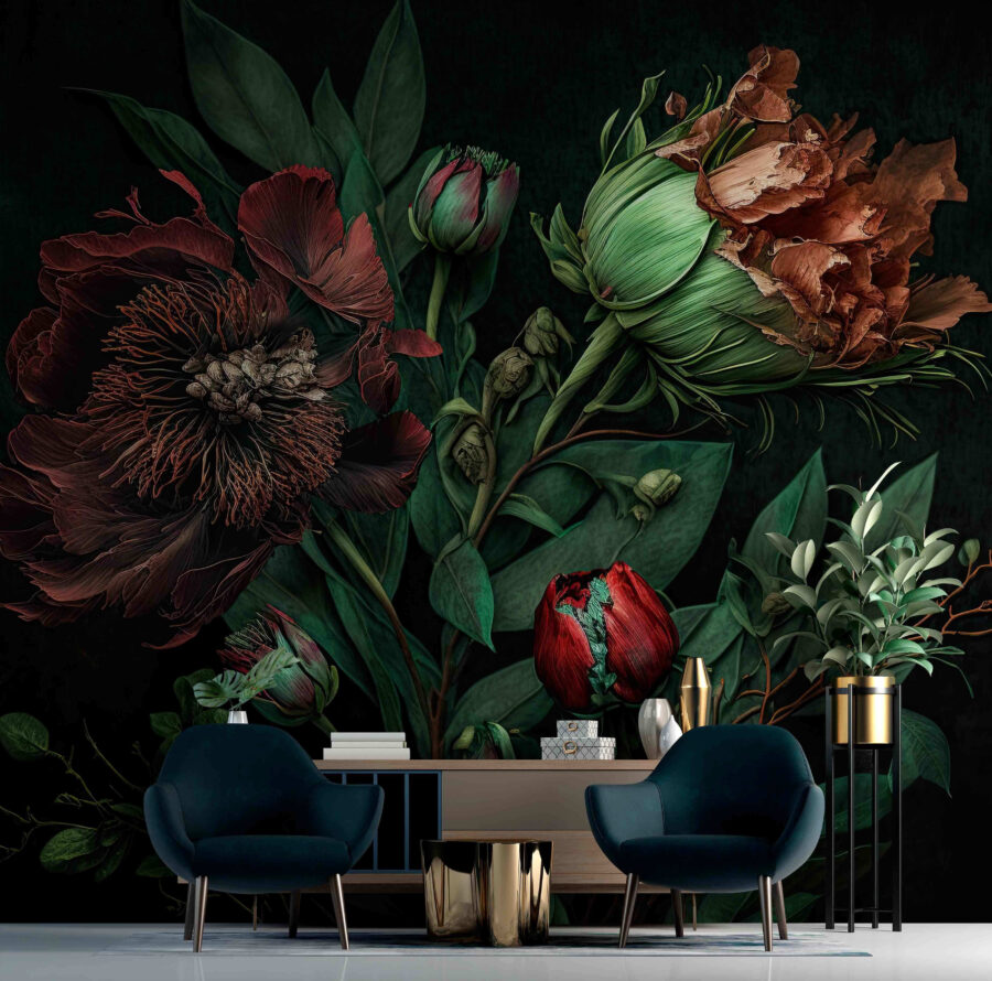 Elegante bloemen met rijke texturen. Elegante bloemen met rijke texturen.
